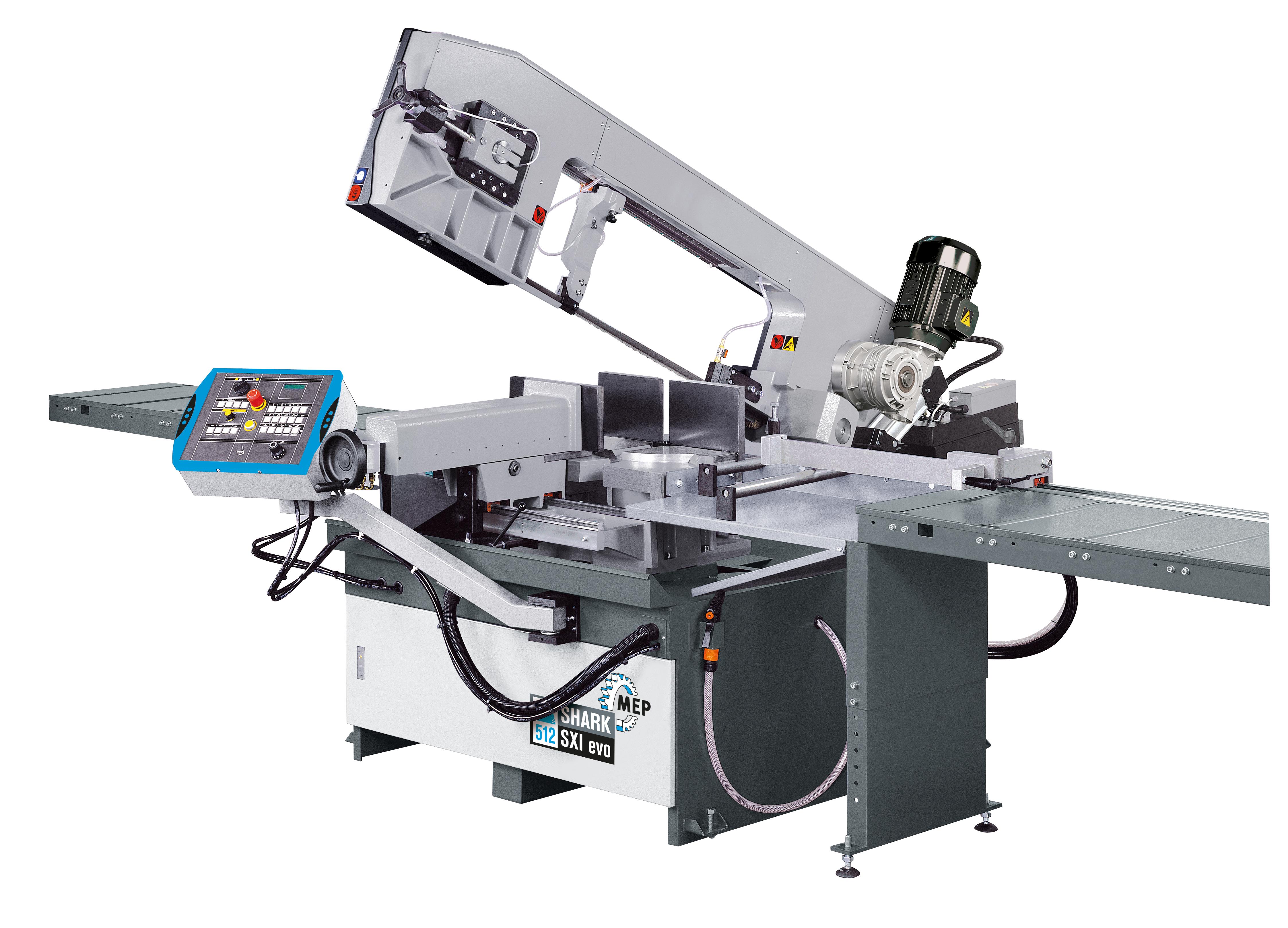 MEP SHARK 512 SXI EVO Halbautomatische, elektrohydraulische Bandsägemaschine für Schnitte von 60° links bis 60° rechts MEP SHARK 512 SXI EVO Halbautomatische, elektrohydraulische Bandsägemaschine für Schnitte von 60° links bis 60° rechts