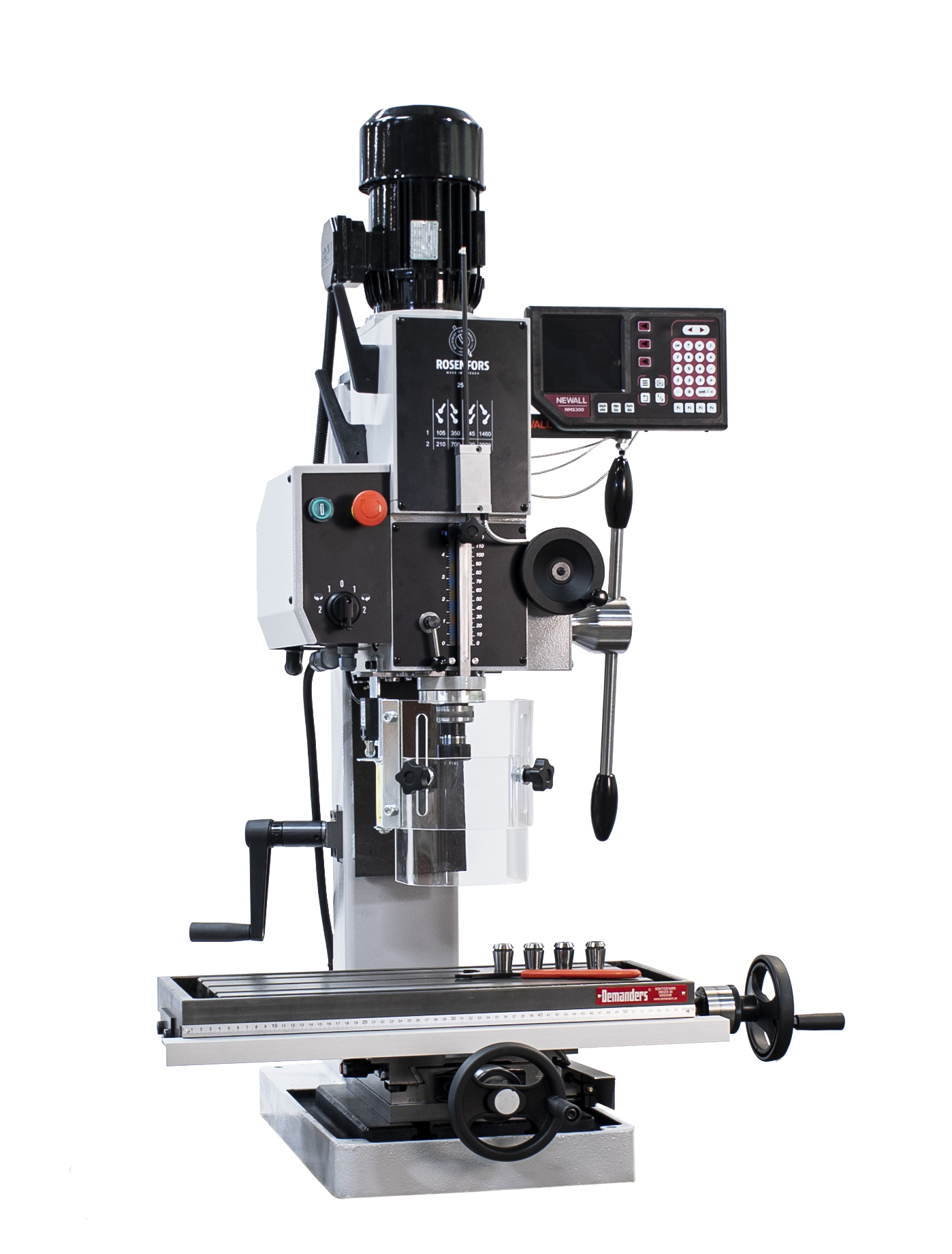 Rosenfors 25 -Getriebebohr- & Fräsmaschine - Säulenbohrmaschine mit Handvorschub, Rechtecktisch 584x242, MK3, Längenbewegung 455 mm, Querbewegung 155 mm Rosenfors 25 -Getriebebohr- & Fräsmaschine - Säulenbohrmaschine mit Handvorschub, Rechtecktisch 584x242, MK3, Längenbewegung 455 mm, Querbewegung 155 mm